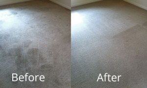 Residential carpet cleaning before and after