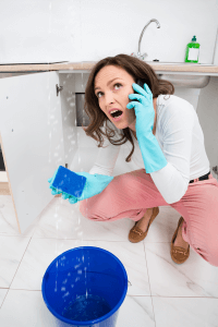 Woman calling Escarosa about a leaky ceiling and water damage