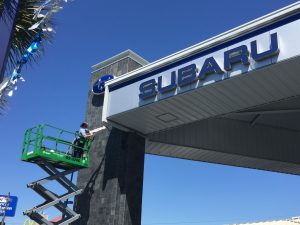 Celaning Anderson Subaru Slate Wall in Pensacola FL